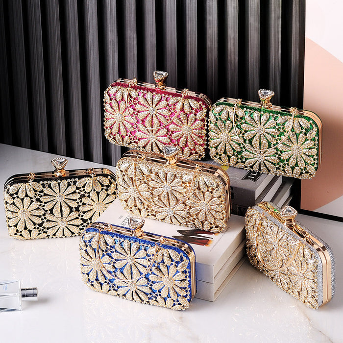 Wholesale Evening Bags Flower Rhinestone Handbags JDC-HB-YiX014