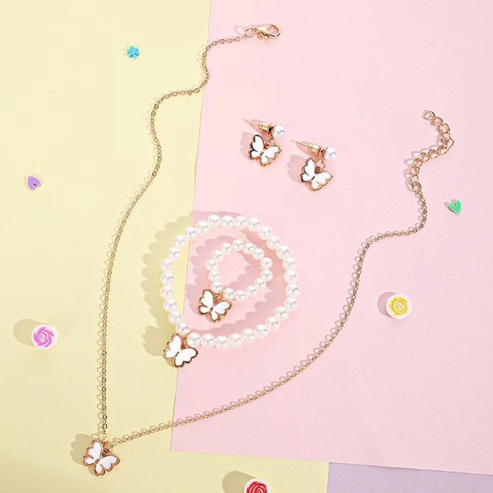 Wholesale Butterfly Non-fading Necklace Set Combination JDC-NE-Zhuoa002