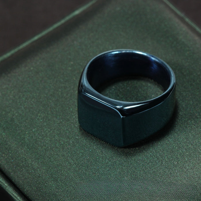 Wholesale Square Men's Polished Titanium Steel Ring JDC-RS-YuYuan011
