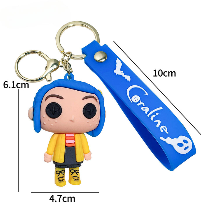 Wholesale Cartoon Anime Silicone Keychain JDC-KC-Qiwei040