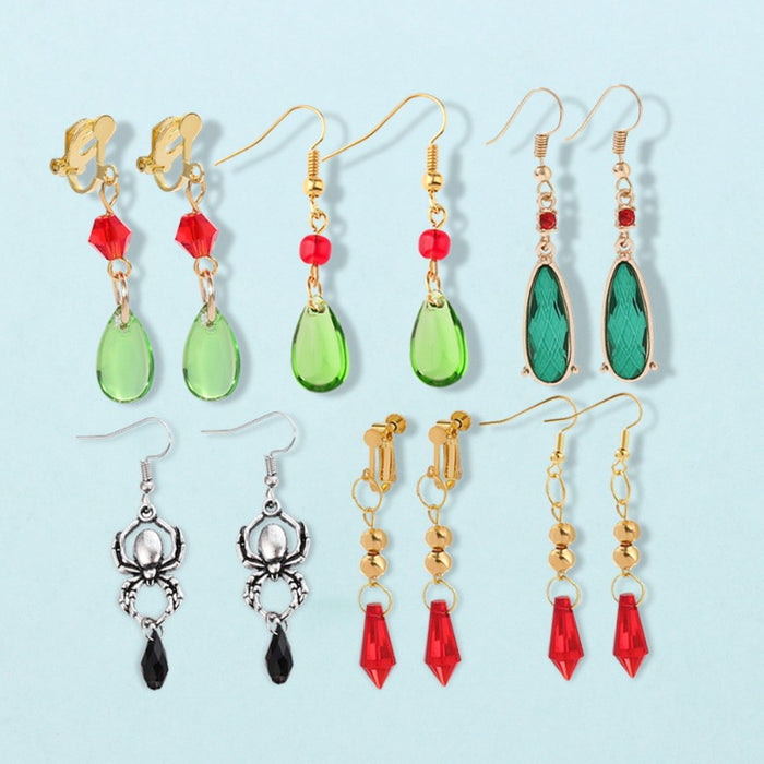 Wholesale Game Red Crystal Earrings JDC-ES-ShaoH003