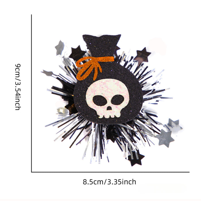 Wholesale Halloween Children Party Decoration Spider Pumpkin Web Yarn Hair Clip JDC-KC-ZHHAO001