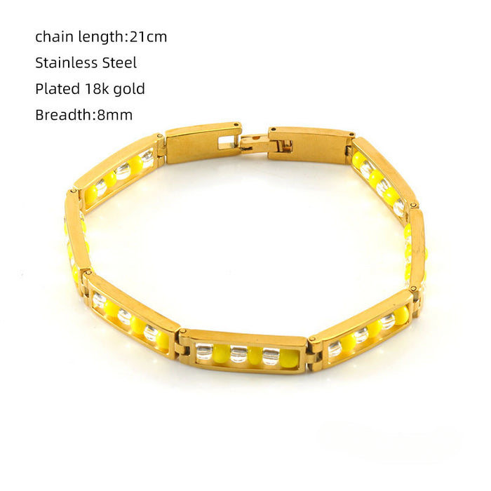 Wholesale Stainless Steel 18K Gold Bracelet JDC-BT-ZhongX005