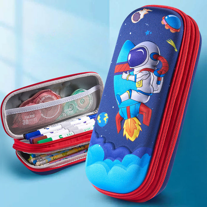 Wholesale 3D Children Cartoon Large Capacity Leather Pencil Case JDC-PC-QQBB005