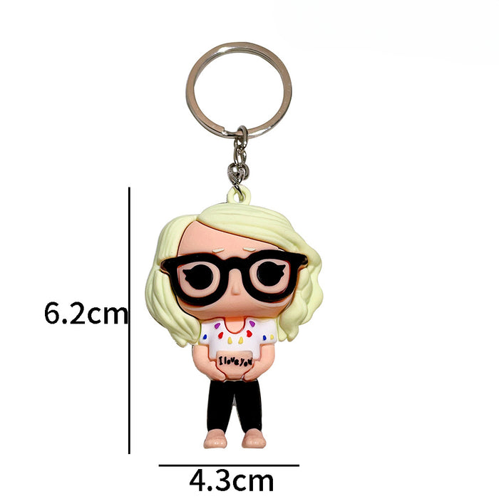 Wholesale Cartoon Cute Star Silicone Keychain JDC-KC-Qiwei030