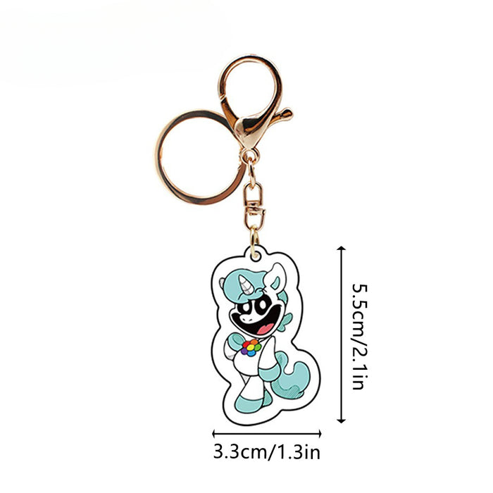 Wholesale Cartoon Smiling Animal Acrylic Keychains JDC-KC-HaoAn006