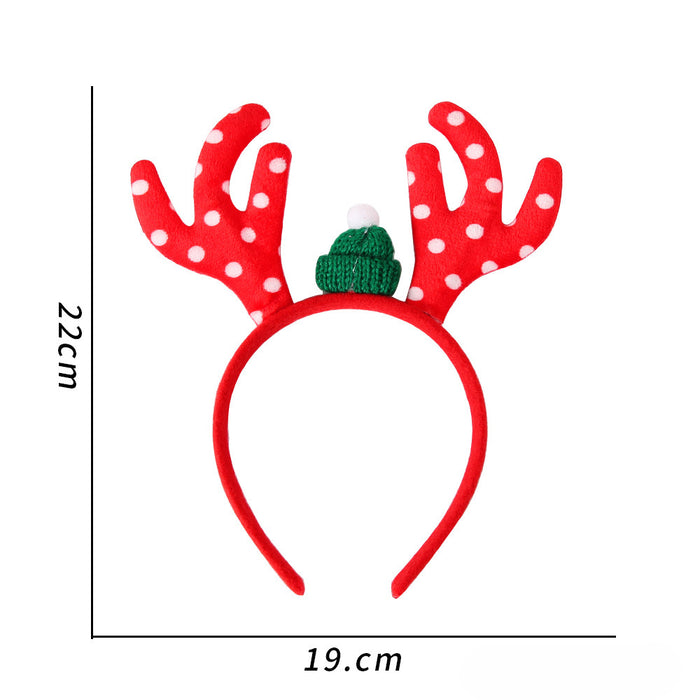 Wholesale Christmas Jewelry Headband Elk Antler Five-star Children's Plastic Headband JDC-HD-ZHHAO009