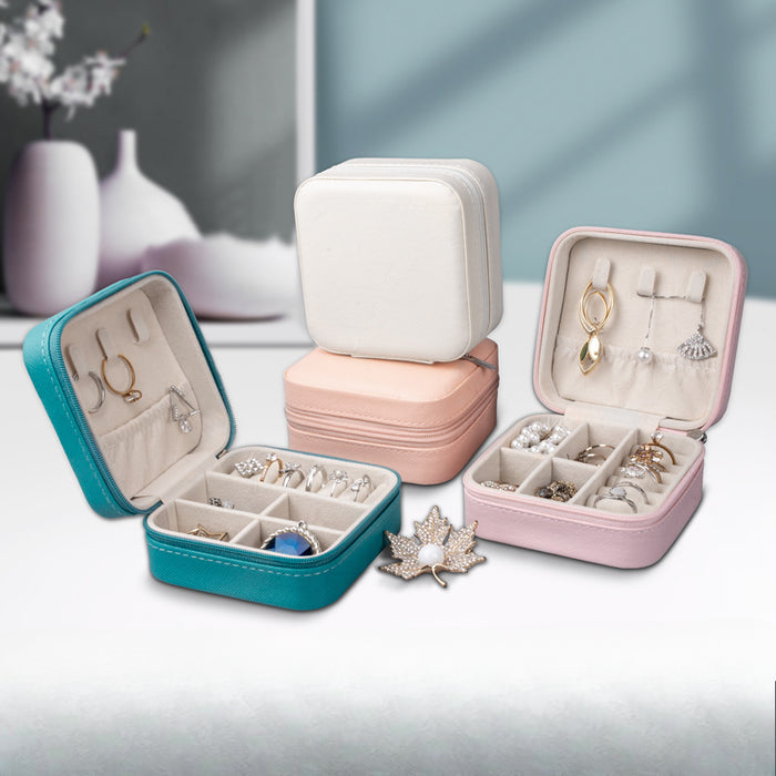 Wholesale Simple Mini Jewelry Storage Box Travel Portable Jewelry Box Small Ring Bag Ornament Box JDC-SB-ZX002