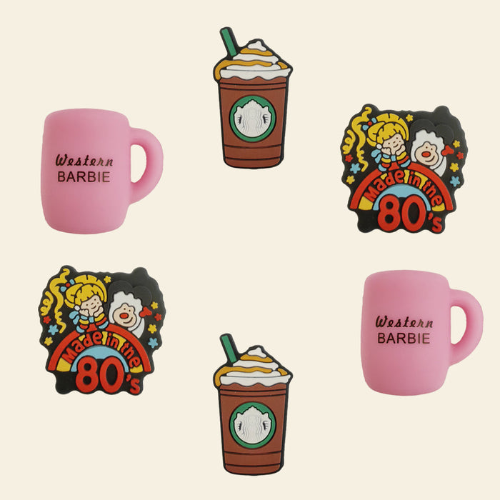 Wholesale 10pcs/20pcs Cartoon Cute Coffee Cup Silicone Focal Beads (M)JDC-BDS-HongZ001