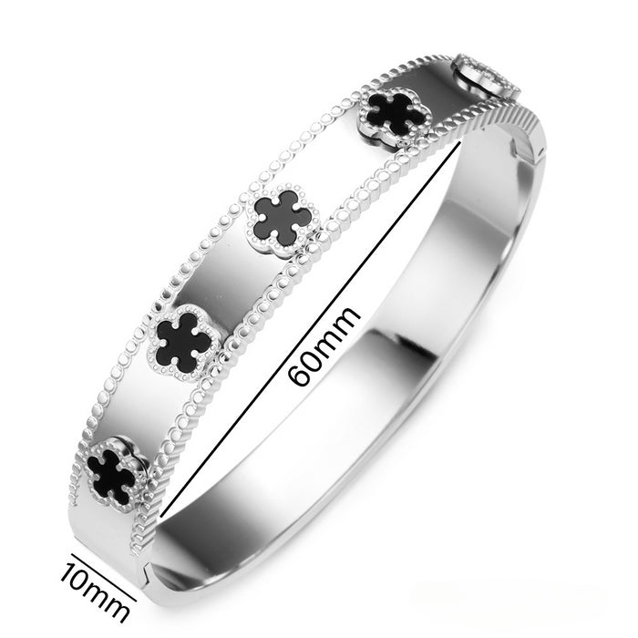 Wholesale Stainless Steel Clover Bracelet JDC-BT-Kucai006