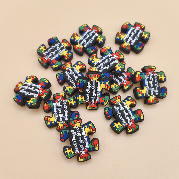 Wholesale 10/20PCS Don't Judge What You Don't Understand Silicone Beads JDC-BDS-NaiSi169