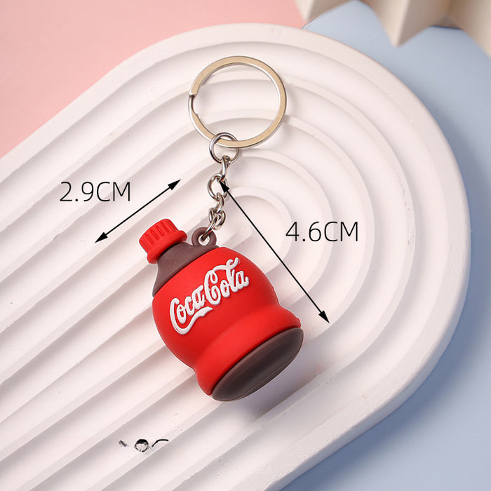 Wholesale PVC Mini Simulation Beverage Bottle Keychain JDC-KC-Wenma008