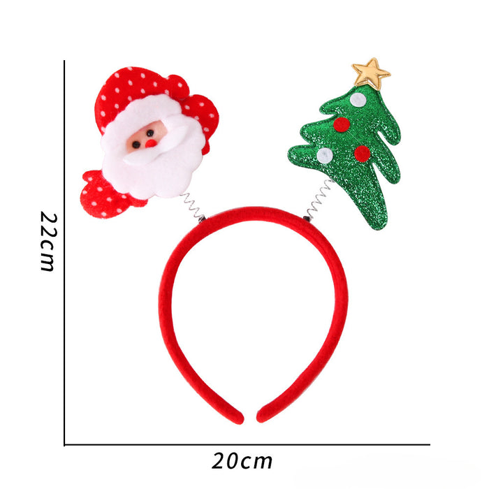 Wholesale Christmas Jewelry Headband Elk Antler Five-star Children's Plastic Headband JDC-HD-ZHHAO009