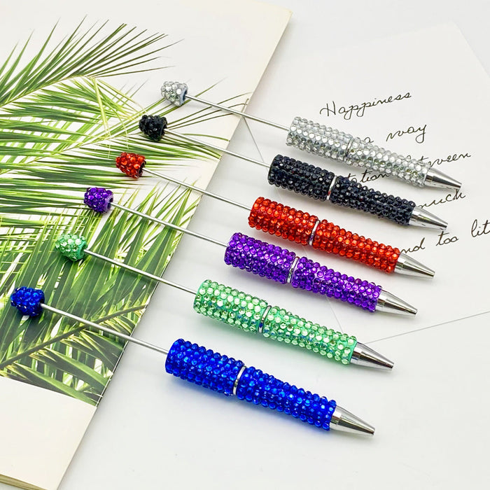Wholesale 10pcs Beadable Pens Handmade Rhinestone Pens DIY Plastic Pen JDC-038