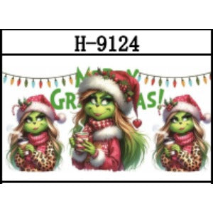 Wholesale Christmas 5PCS 16oz UV Cartoon Printed  Cup Stickers JDC-ST-JieSheng015