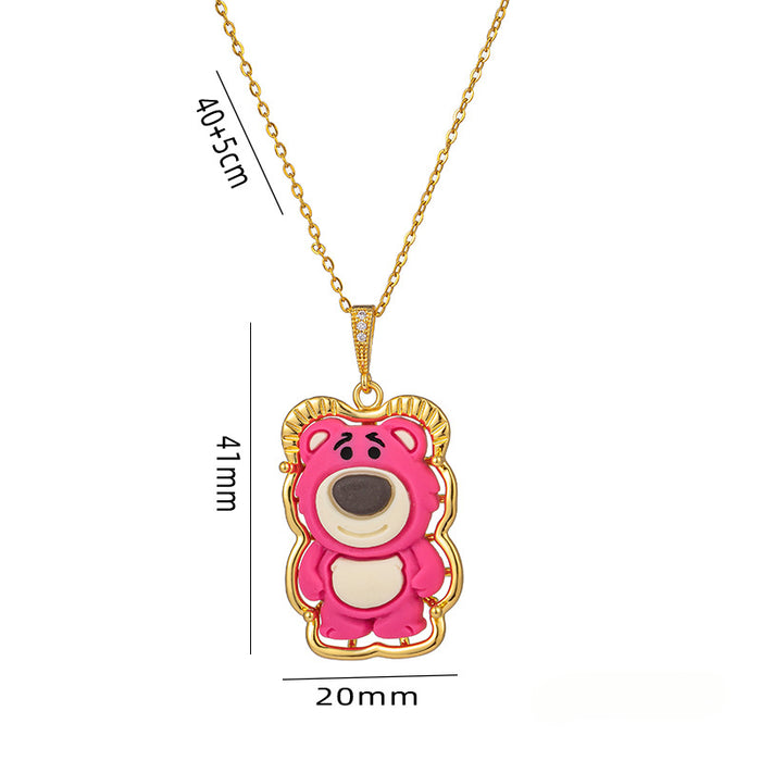 Wholesale Titanium Steel Cartoon Pendant Necklace JDC-NE-OBK001