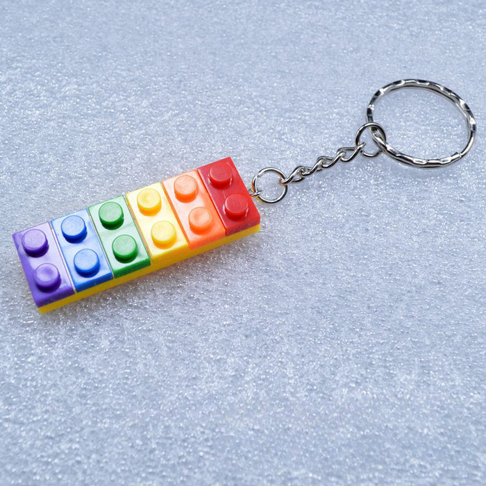 Wholesale Rainbow Building Blocks Plastic Keychain JDC-KC-Maih002