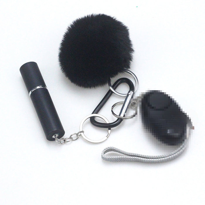 Wholesale Fur Ball Multifunctional Aluminum Keychain 3-piece Set JDC-KC-TouMS069