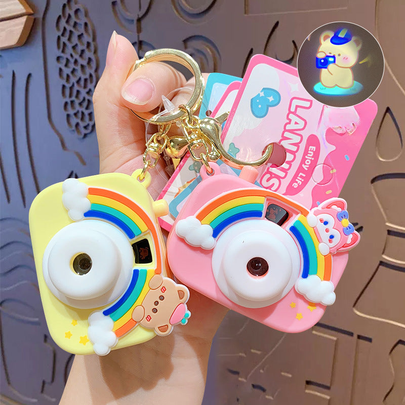 Wholesale Cute Cartoon Rainbow Projection Camera PVC Keychain (S) JDC ...
