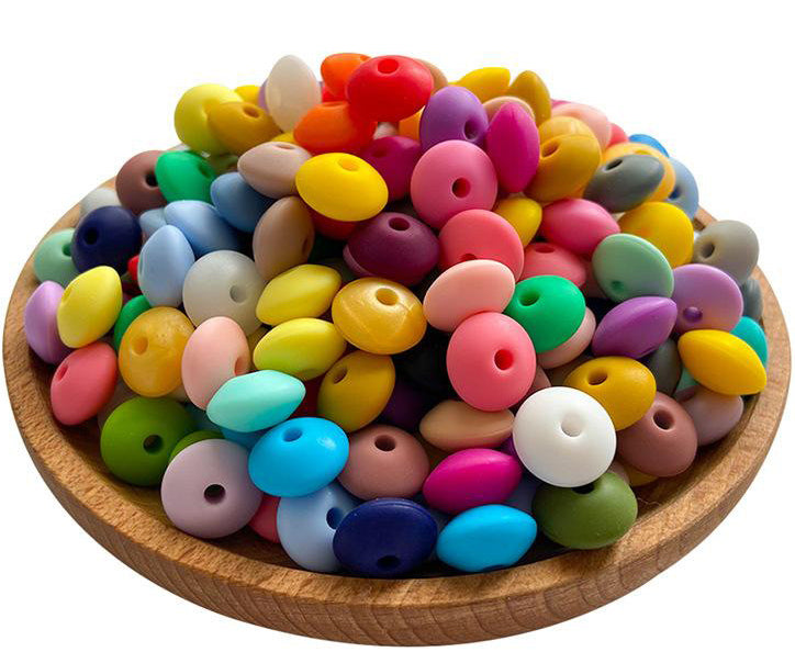 Wholesale 100PCS Silicone Abacus Beads JDC-BDS-YuMo006