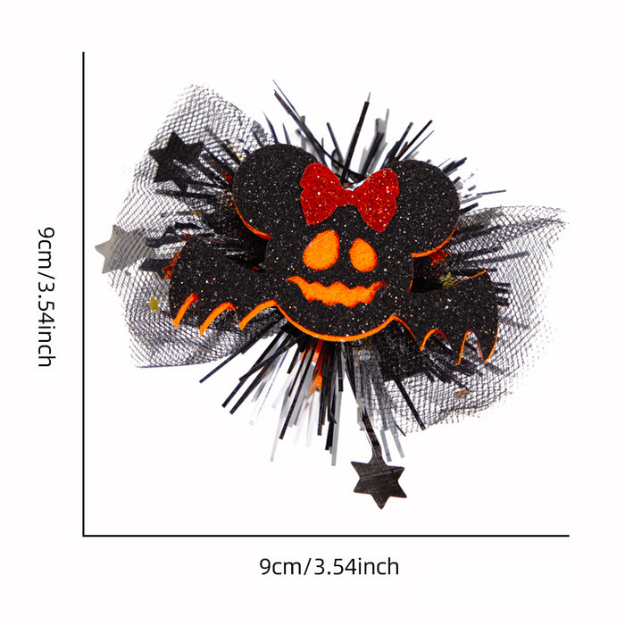 Wholesale Halloween Children Party Decoration Spider Pumpkin Web Yarn Hair Clip JDC-KC-ZHHAO001