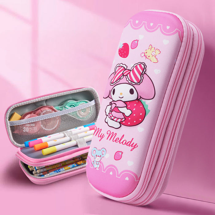 Wholesale 3D Children Cartoon Large Capacity Leather Pencil Case JDC-PC-QQBB005