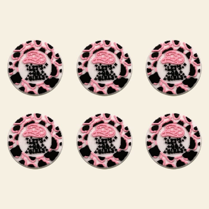 Wholesale 10/20PCS Cow Print Silicone Beads JDC-BDS-NaiSi147