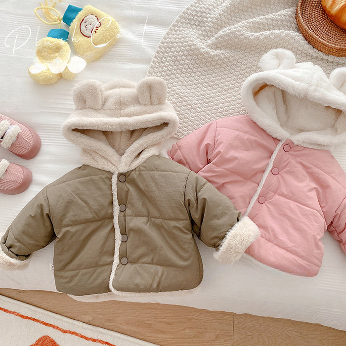 Wholesale Children's Cotton Clothing 0-5 Years Old Winter Children's Clothing Girls' Baby Thick Coat Boys' Hooded Warm Cotton Clothing JDC-BC-XZXY010