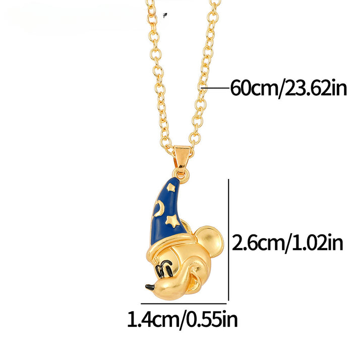 Wholesale Layer Enamel Glaze Teacup Alloy Earrings Love Necklace JDC-NE-BS011