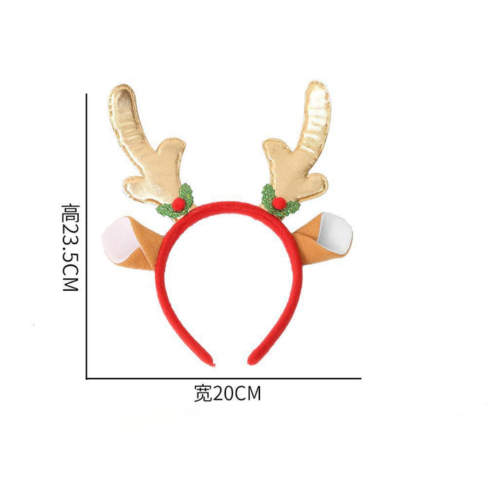 Wholesale Christmas Jewelry Headband Elk Antler Five-star Children's Plastic Headband JDC-HD-ZHHAO009