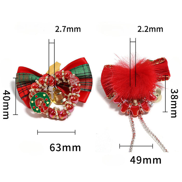 Wholesale DIY Christmas Bell Bow Hollow Love Acrylic Beads JDC-BDS-BLinG009