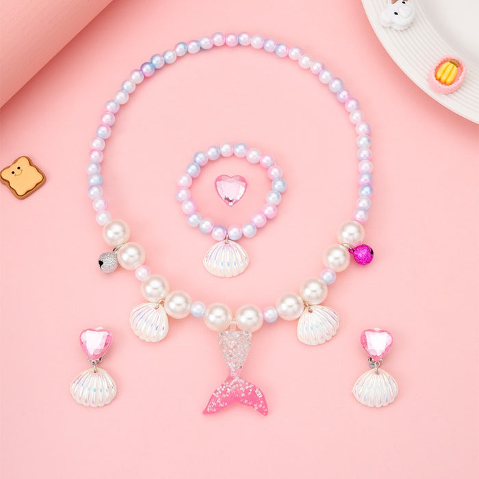 Wholesale Mermaid Diy Pearl Non-allergic Beaded Necklace Set JDC-NE-Zhuoa001