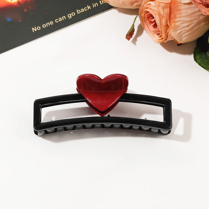 Wholesale Resin Small Heart Hairpin JDC-HC-Yiyue006