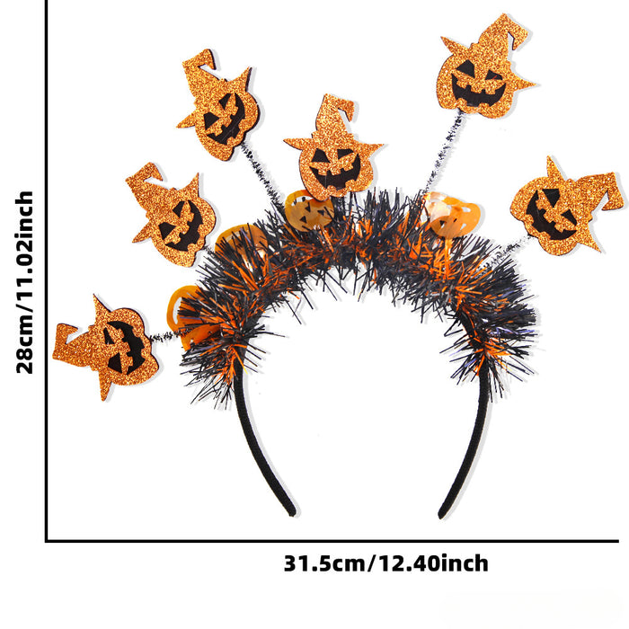 Wholesale Halloween Pumpkin Spider Hair Strip Plastic Headband JDC-HD-ZHHAO007