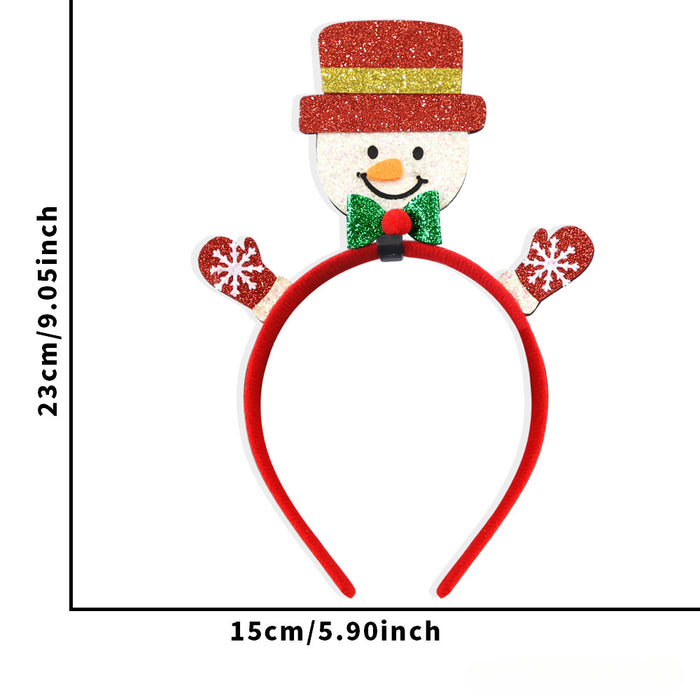 Wholesale Plastic Bow Deer Antler Head Buckle Christmas Tree Snowman Christmas Headband JDC-HD-ZHHAO002