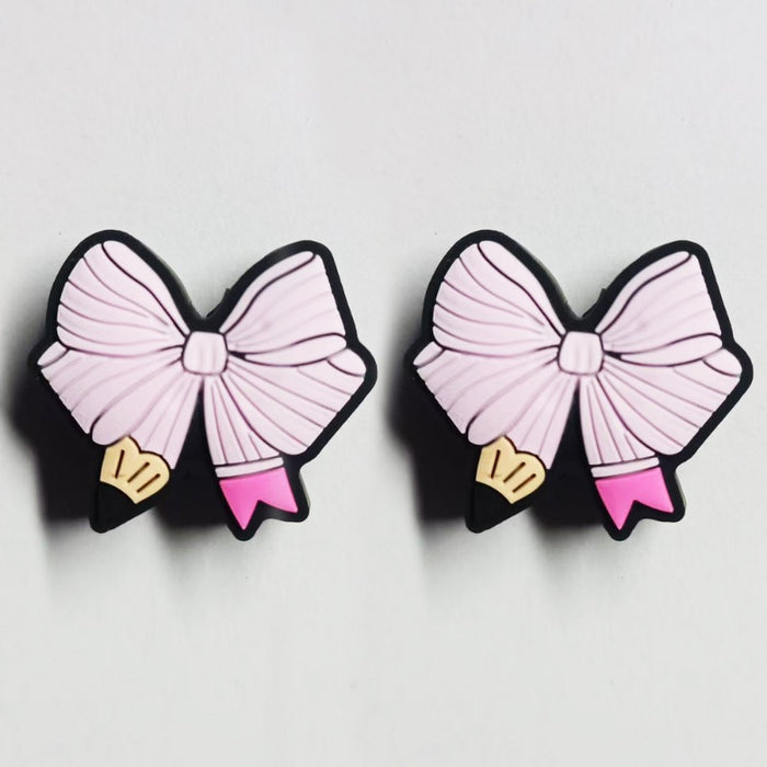 Wholesale 10pcs Creative Cartoon Minimalist Pink Bow Beads JDC-BDS-NaiSi211