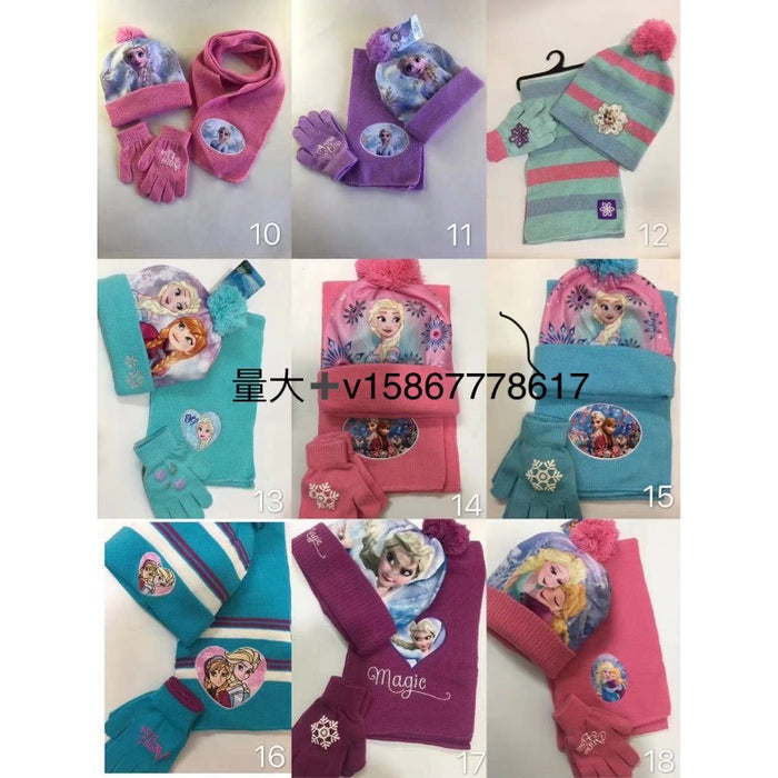 Wholesale Girls Hat Scarf Gloves Three Piece Set JDC-FH-Baon002