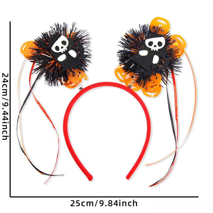 Wholesale Halloween Color Stripe Tassel Plastic Headband JDC-HD-ZHHAO005