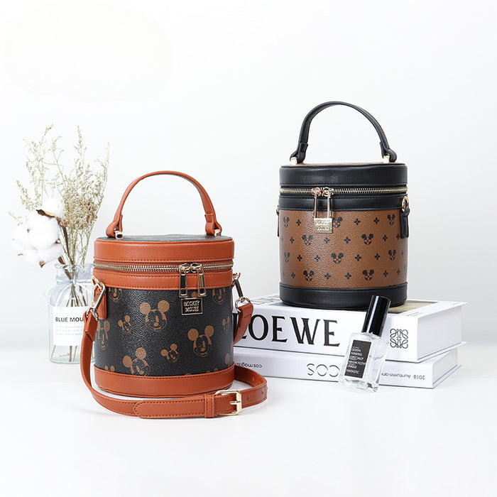 Wholesale Old Flower Fortune Bucket Bag Women's High Quality Cylindrical Bag Textured Shoulder Messenger Bag JDC-SD-YiSheng004