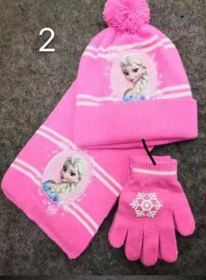 Wholesale Girls Hat Scarf Gloves Three Piece Set JDC-FH-Baon002