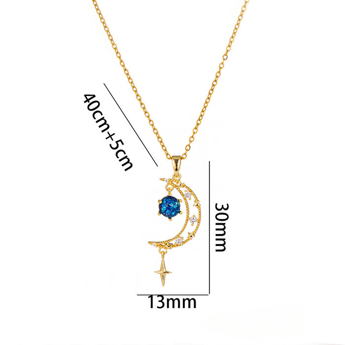 Wholesale Titanium Steel Planet Starry Sky Necklace JDC-NE-Kucai024