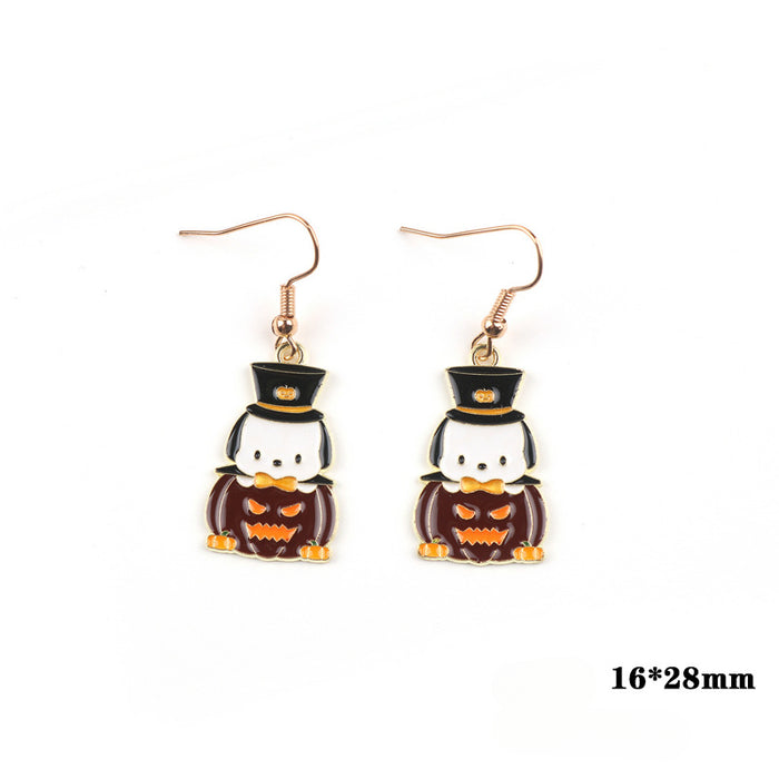 Wholesale Cartoon Alloy Pendant Earrings JDC-ES-FuYu007