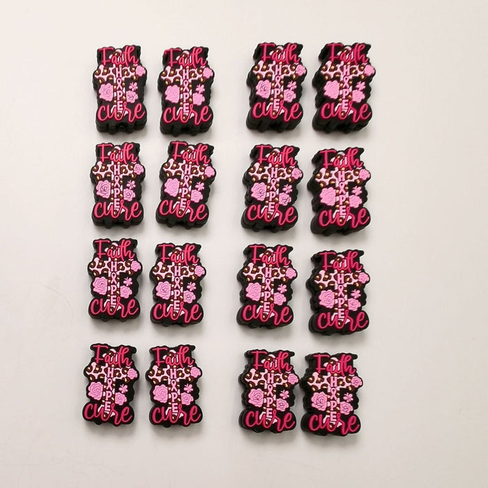 Wholesale 10pcs Cartoon Creative Leopard Print Flower Silicone Beads JDC-BDS-NaiSi324
