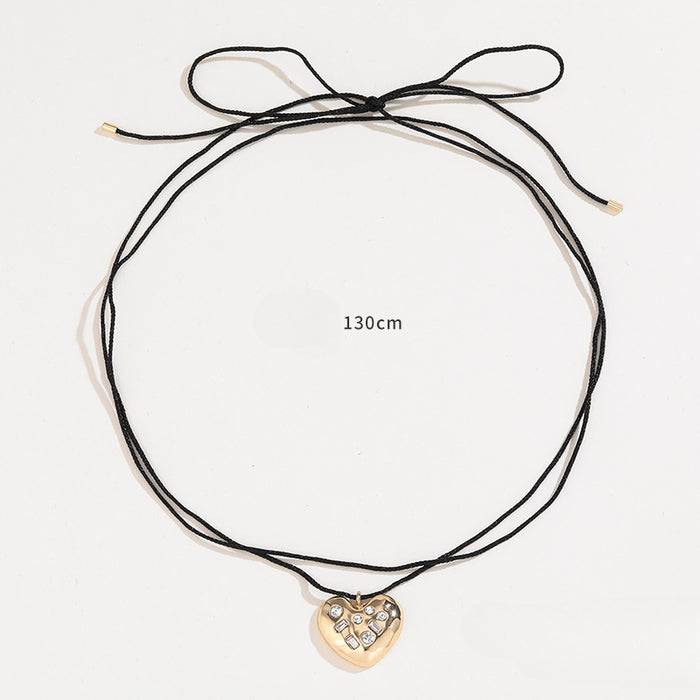 Wholesale Valentine's Day Series Love Peach Dot Diamond Necklace JDC-NE-KenJie012