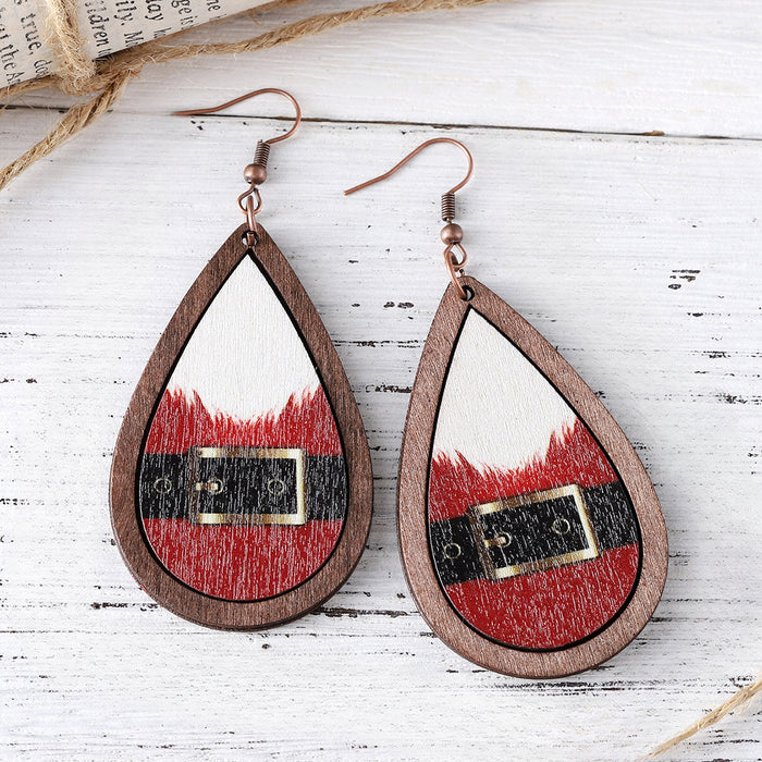 Wholesale Printed Water Drop Drop Earrings JDC-ES-ChuLian010