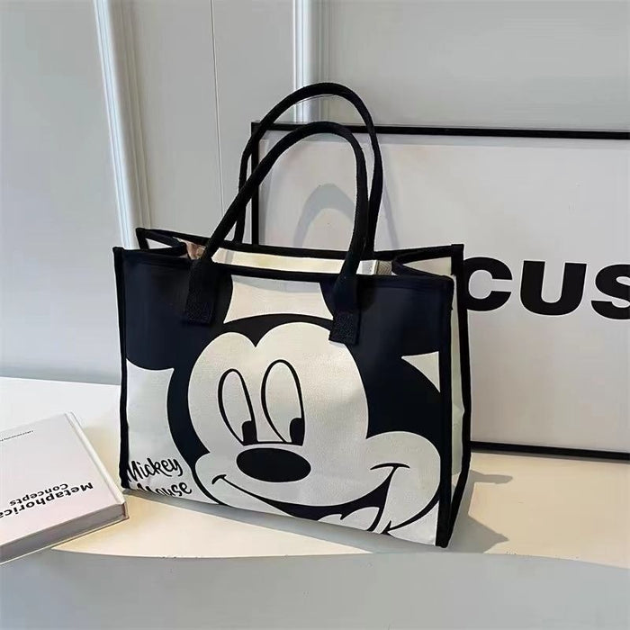 Wholesale Large Capacity Cartoon Mickey Print Shoulder Canvas Bag JDC-SD-JingS004