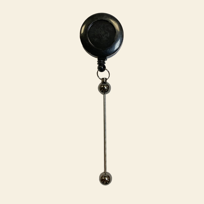 Wholesale 3pcs/5pcs/10pcs Black DIY for Beaded Bar Retractable Keychain Beadable Badge Reels JDC-018