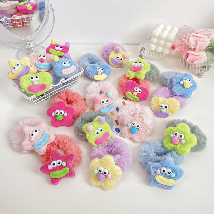 Wholesale Plush Cartoon Cute Big Mouth Monster Hair  Scrunchies JDC-HS-BFY002