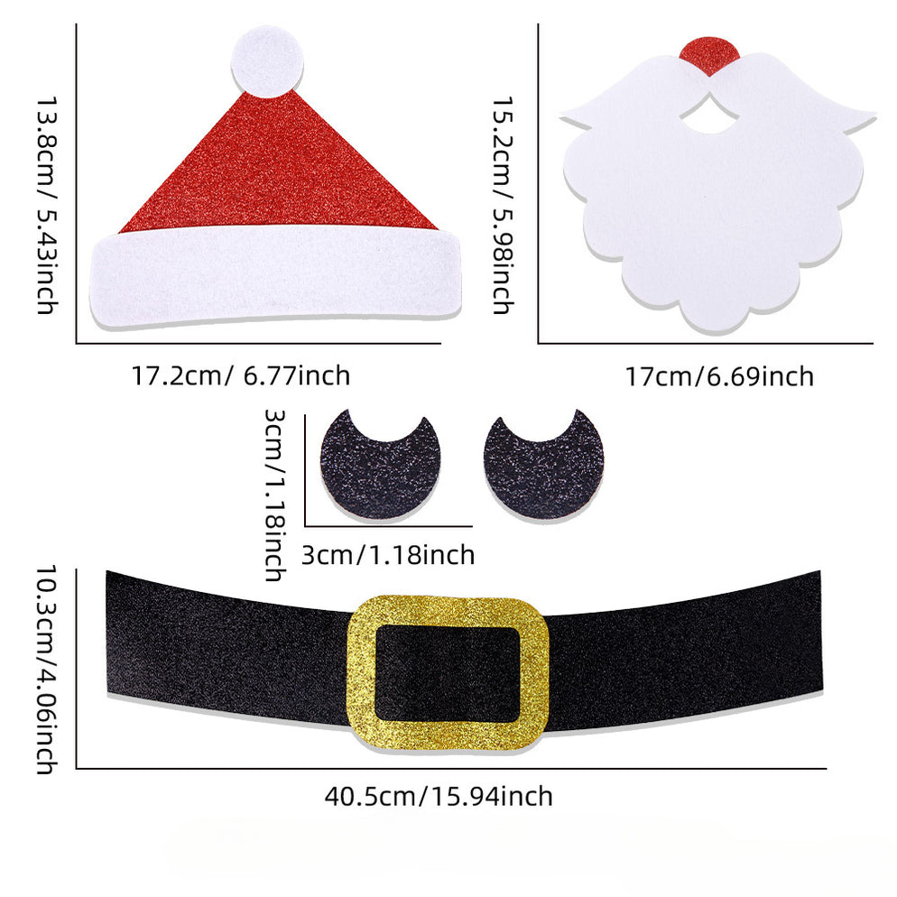 Wholesale Christmas Felt Cloth Cartoon Door Sticker Decorations JDCDCN