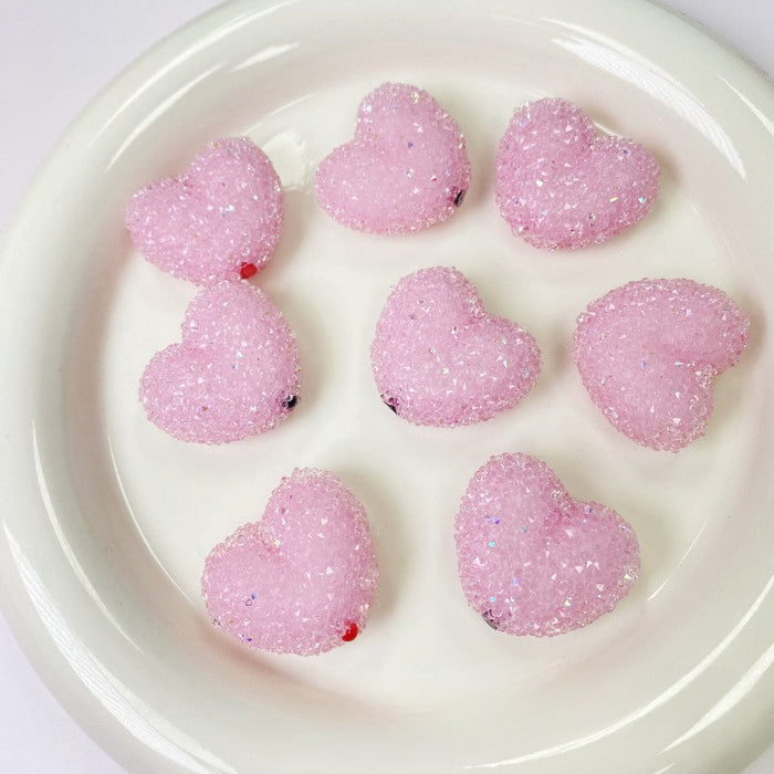 Wholesale Sugar Peach Heart Acrylic Beads JDC-BDS-PaXi003